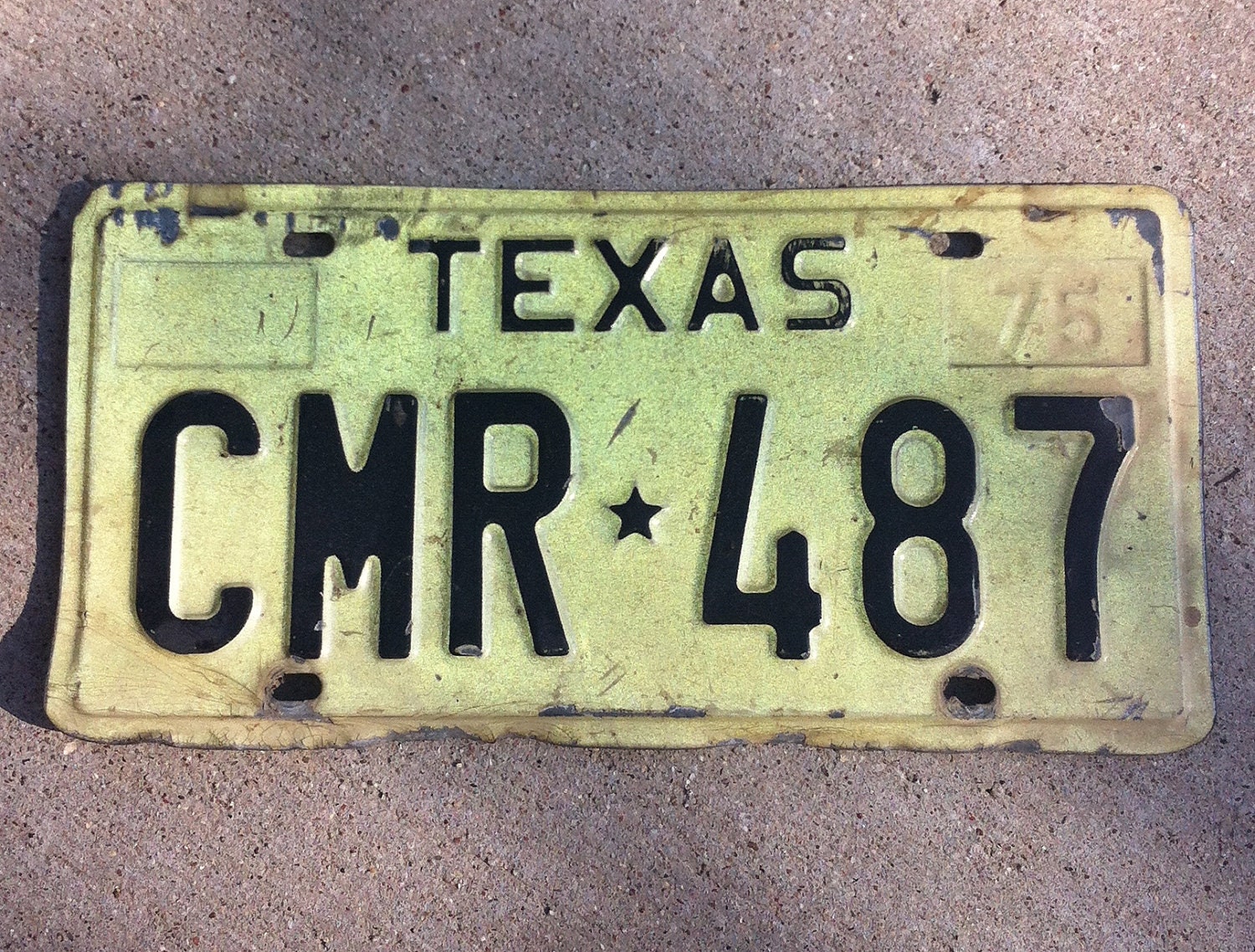 Texas Black And Yellow License Plates
