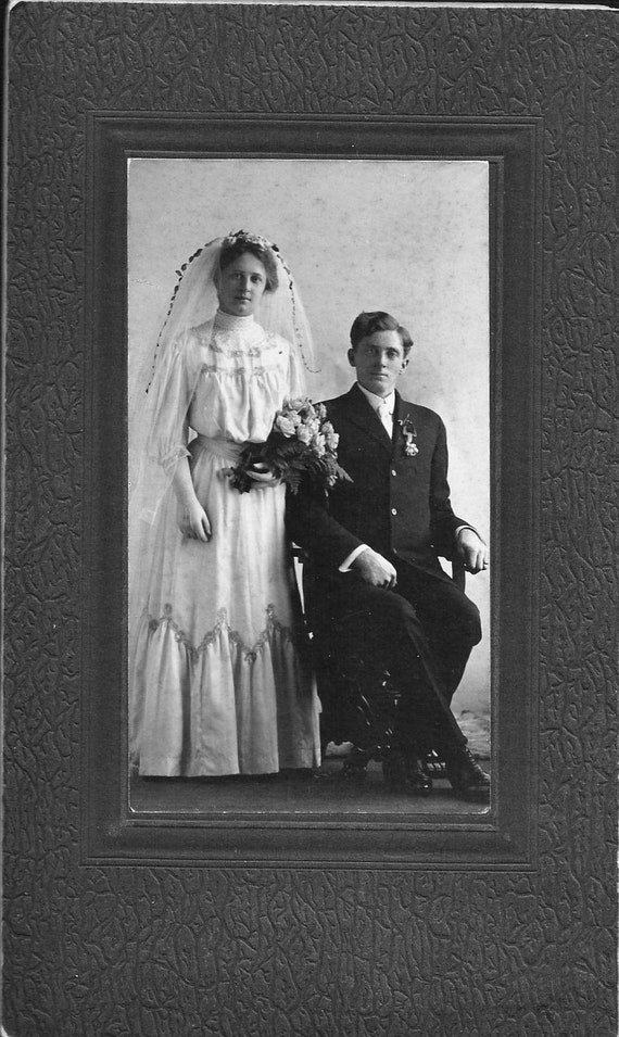 Edwardian Wedding Portrait 1900's Bride and by RandomPaperEtc