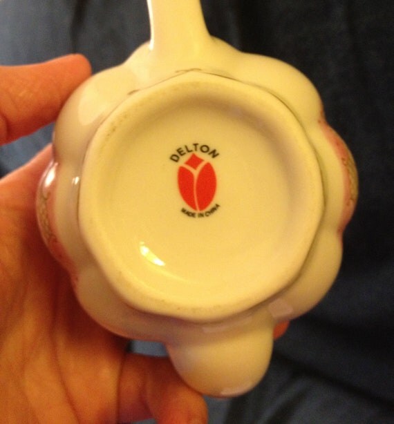 China Child's China tea set Vintage Delton cups teapot