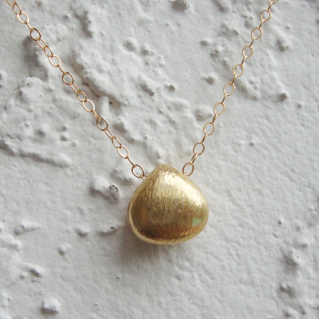 Gold Drop Necklace Small Adorable Necklace in Gold Filled