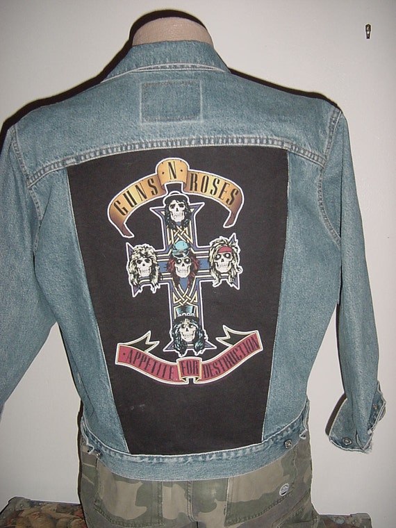 vintage Guns  N  Roses  Levi s  Blue Denim Jacket Large