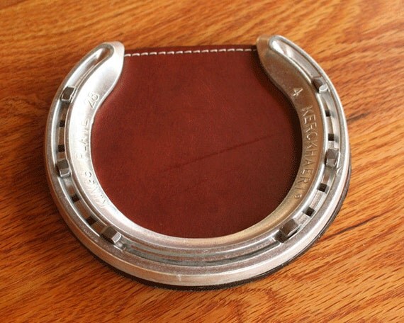 Items Similar To Leather Horseshoe Coaster (1) On Etsy