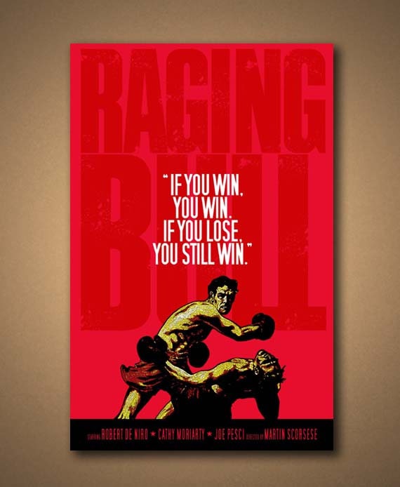 RAGING BULL Movie Quote Poster by ManCaveSportsSigns on Etsy