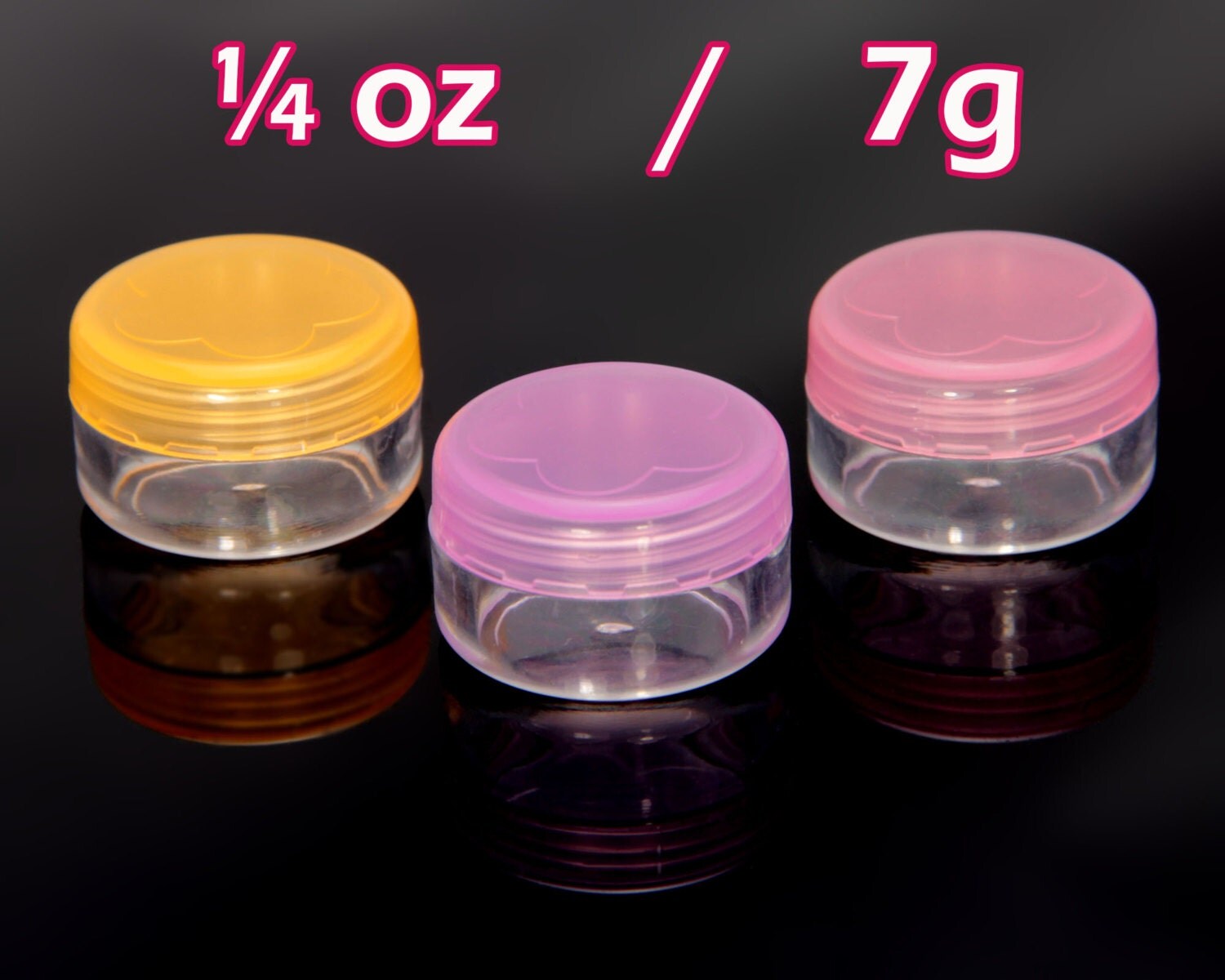 6x Empty Cosmetic Lip Balm Pots Pink Purple Orange 7g 0.25 oz