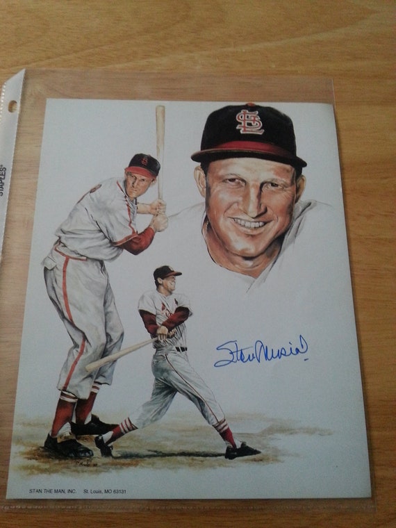 Stan Musial Autograph 8X10 Photo H.O.F by TheDetroitTigerShop