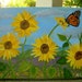 Butterfly Field Original Painting on Canvas