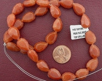 15x10 pear gemstone red aventurine beads