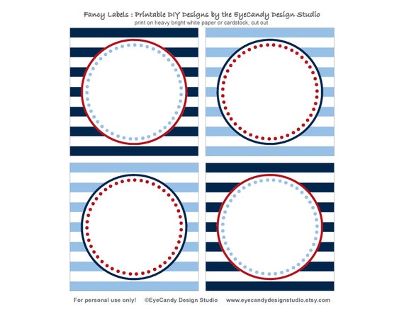 Items Similar To Printable Drink Labels Food Labels Nautical Party 