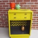 Reserved for Ivy---Mid Century Modern Drexel--Chevron Painted Nightstand/EndTable