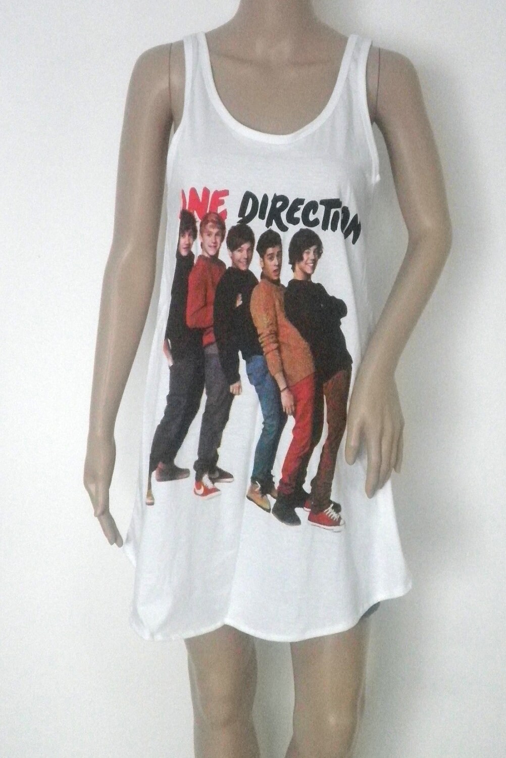 One Direction Womens Mini Dress TShirt White One by rockbox99