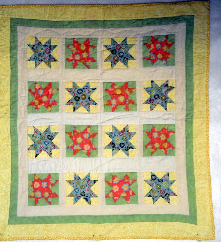 Baby Quilt In Ohio Star Pattern By SuzannesNeedlework On Etsy