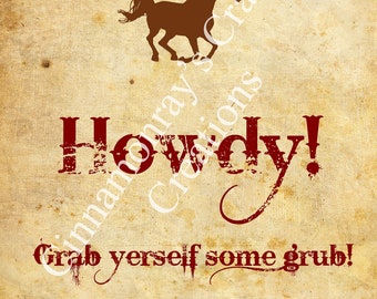 Printable Rustic Cowboy Western Theme Party Signs by Cinnamonrays