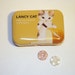 Party Favor Tin Cute Cat Yellow Bread Whimsical Storage Box for Stitch Markers Buttons
