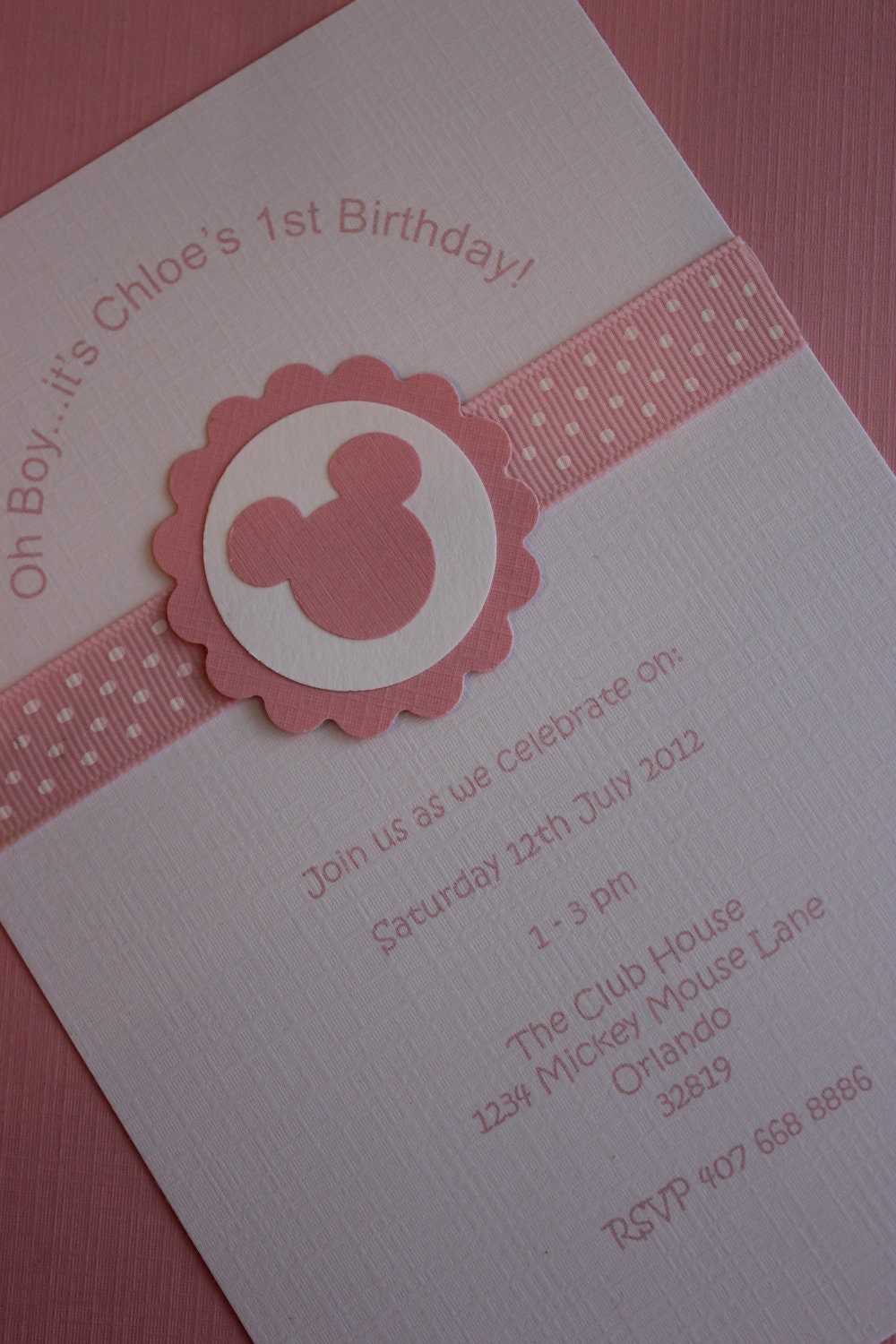 12x Minnie Mouse Invitations with Envelope Birthday