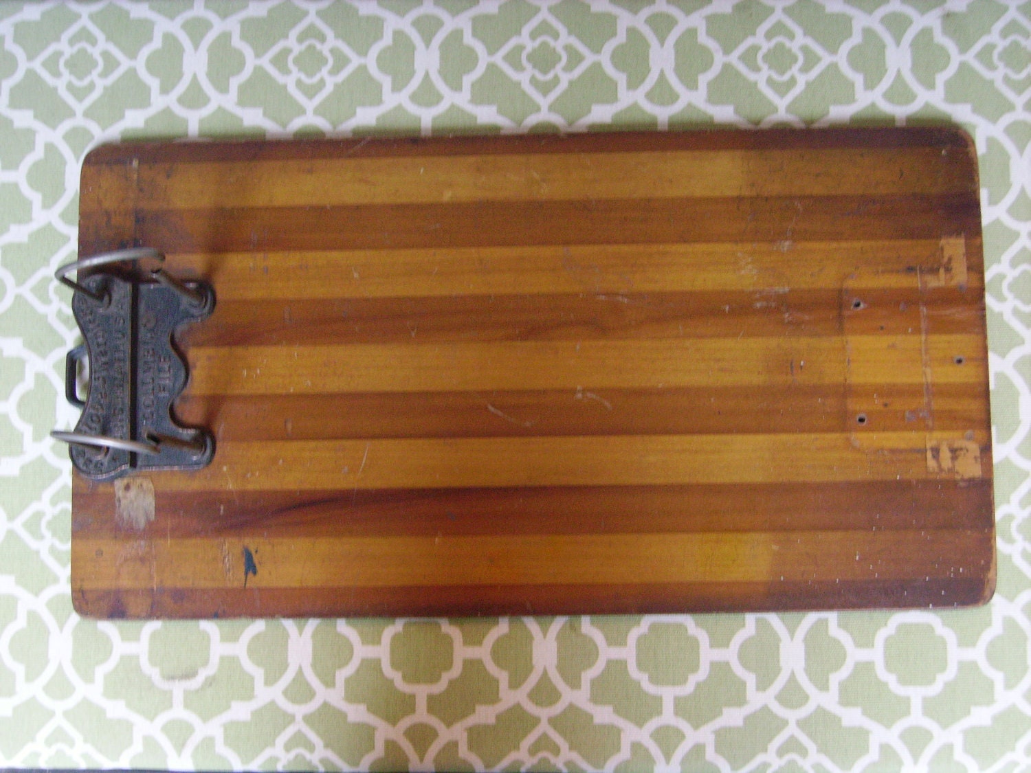 The Globe Wernicke Co. Columbia File Old Wooden Clipboard