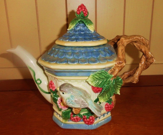 NEW PRICE Fitz&Floyd English Garden Teapot by ThereMustBeAPony