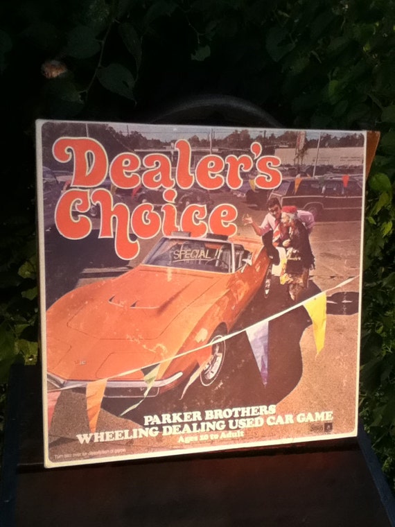 1972 Parker Brothers Dealer's Choice Board Game Vintage