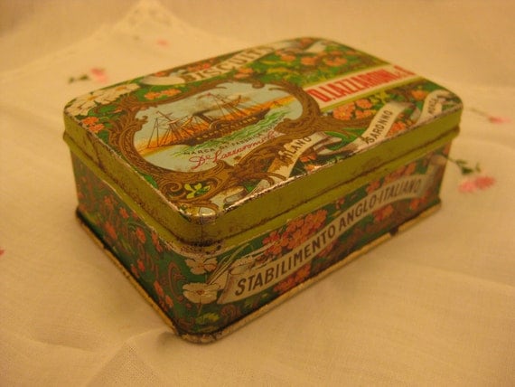 Vintage Biscuit Tin by D. Lazzaroni & Co. by LasVegasRendezvous