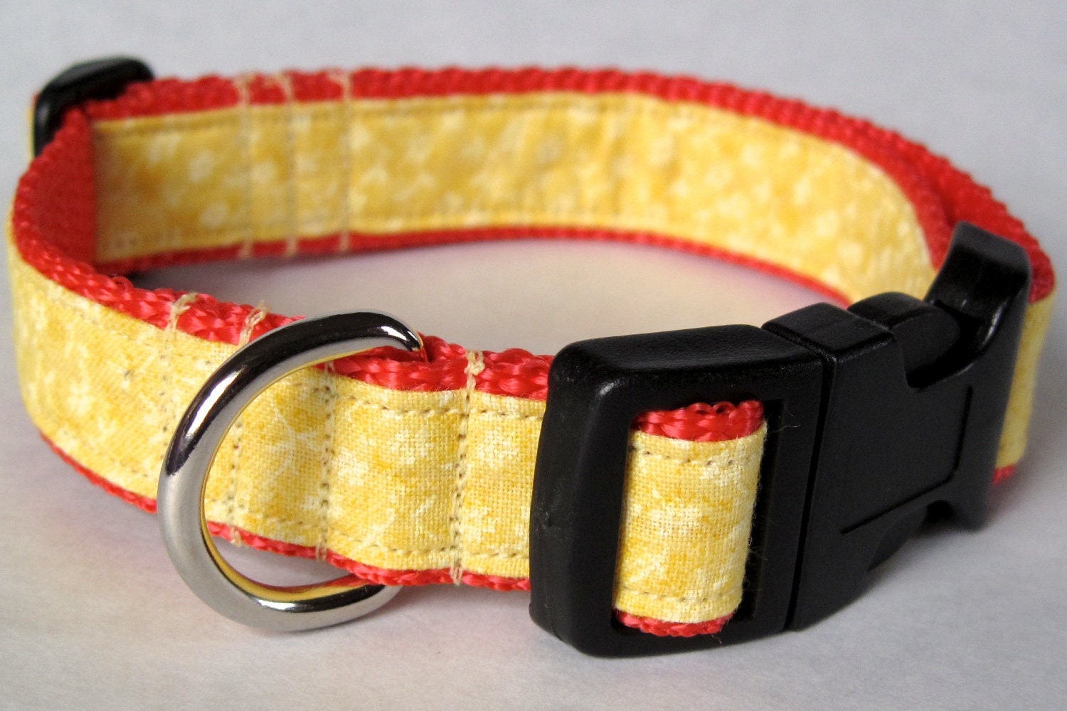 Little Yellow Flowers Dog Collar Customizable by ThePerkyPet