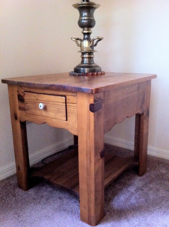 Cottage End Table by TheOldWoodShed on Etsy