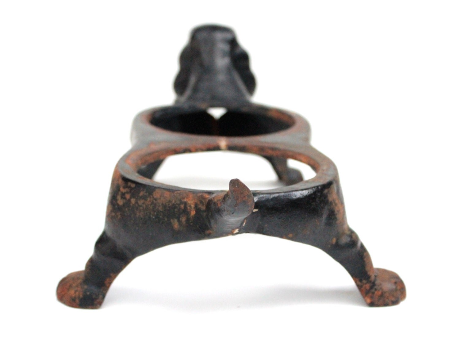 cast iron dog bowl holder