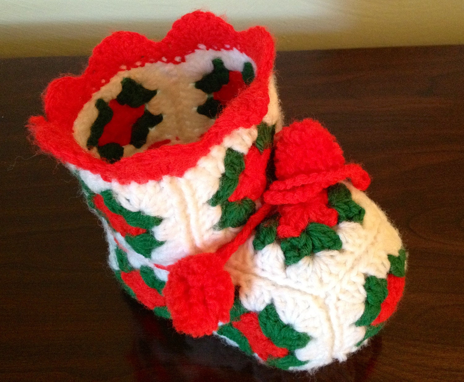 Handmade Christmas Stocking / Santa's Boot Candy Dish / Christmas Decoration