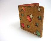 Woodland Mushroom - Bifold fabric wallet - farmer style, country boy