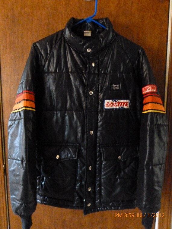 vintage black Simpson Safety Equipment racing jacket