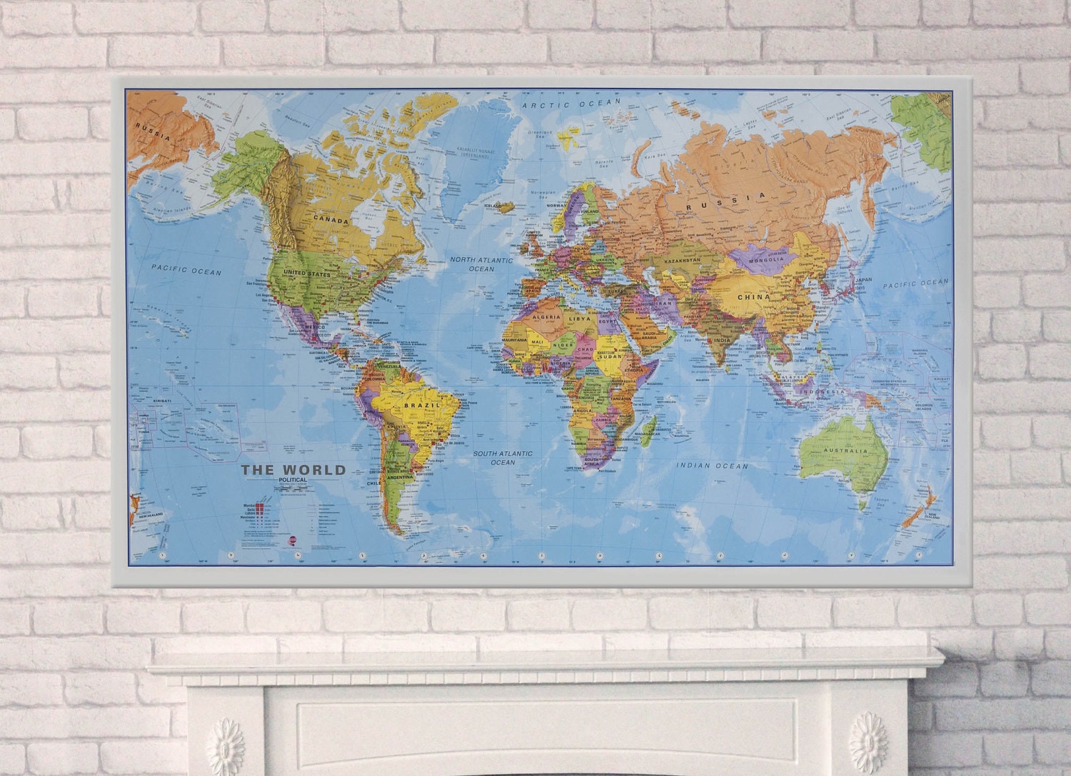 Map Of The World Pin Board zoom