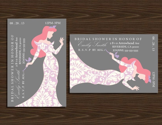 Disney Princess Bridal Shower Invitations 8