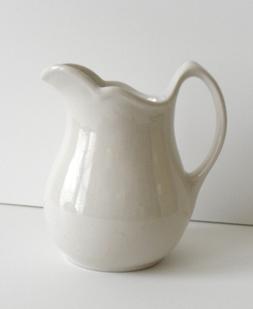 White Ceramic Pitcher