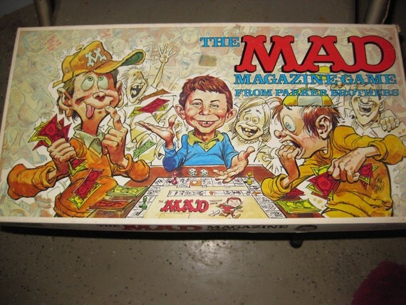 Vintage 1979 Mad Magazine Board Game Parker By Justsomeoddsandends