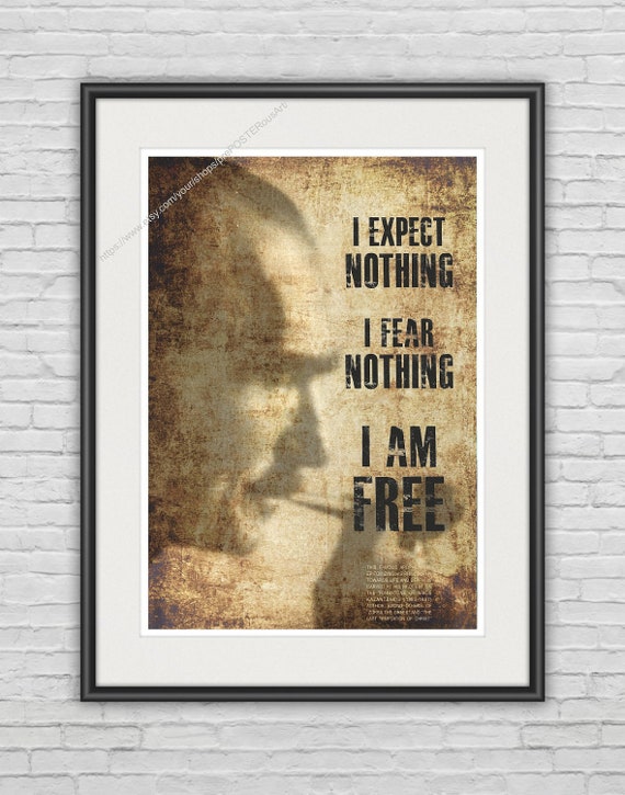 Kazantzakis Nikos Famous Tombstone Engraving A3 Poster 11 7 Quot X16 5 Quot 297x420 Mm Wall Art Art Print Famous Tombstones Tombstone Art Prints