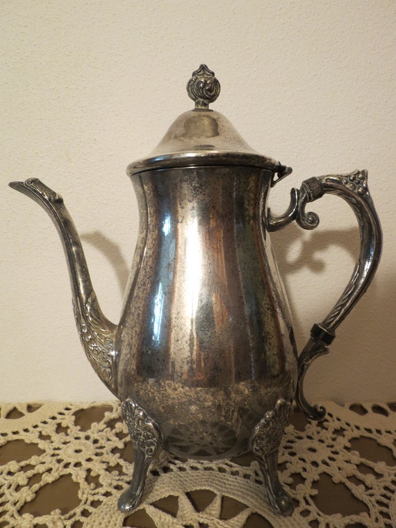 Vintage Leonard Heavy Silver Plated Tea Pot. by JunkyardDog42