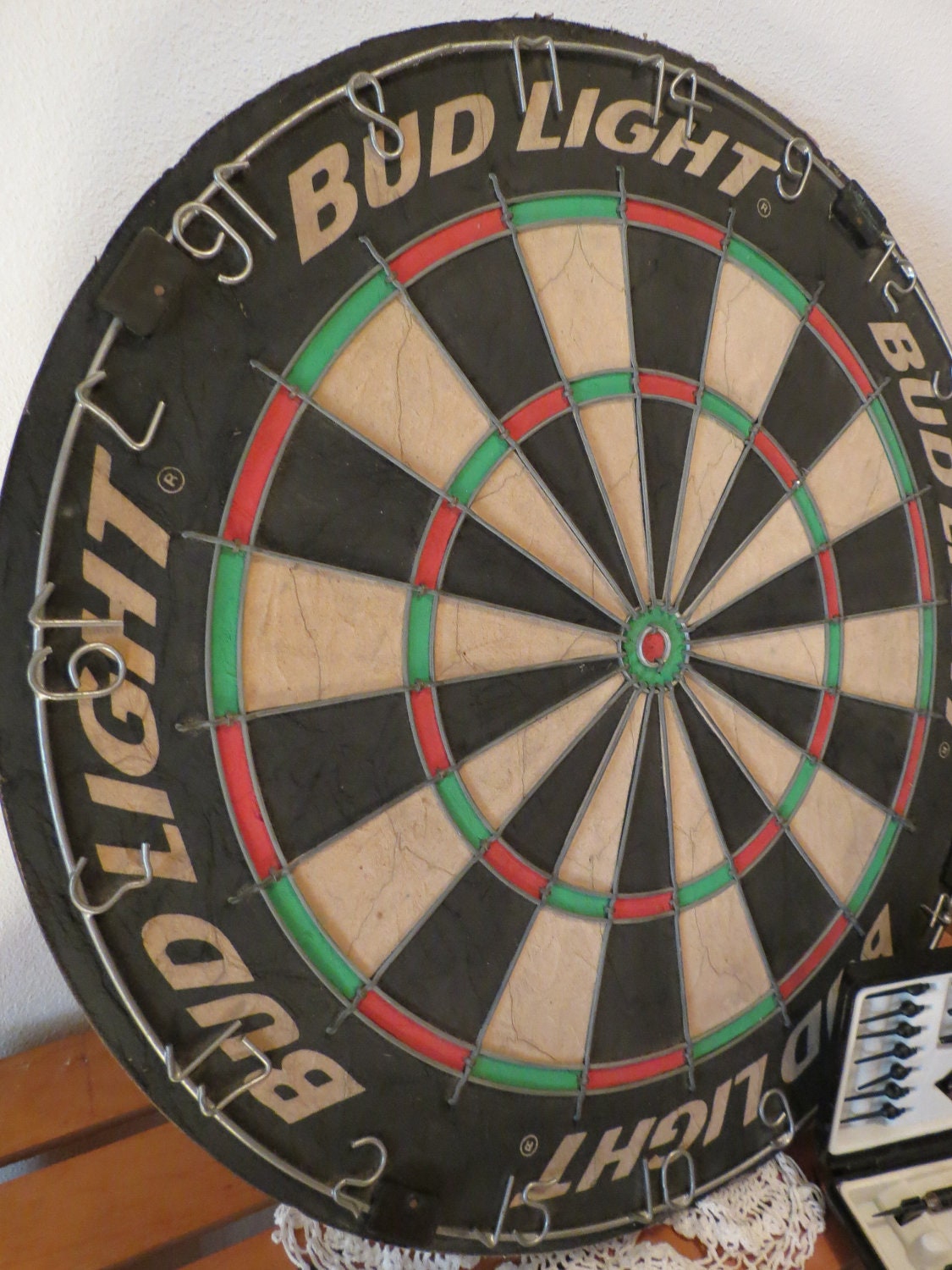 Vintage Pro Style Bristle Dart Board With Bud Light Logo Three