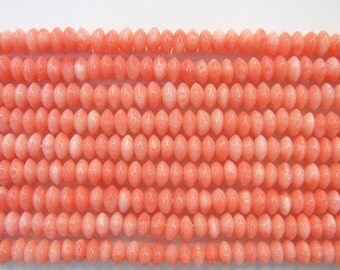 2x4mm Disk Coral Beads Genuine Natural Pink Gemstone Beads 15''L 38cm Loose Beads Wholesale Coral Beads Semiprecious Gemstone Beads Supply