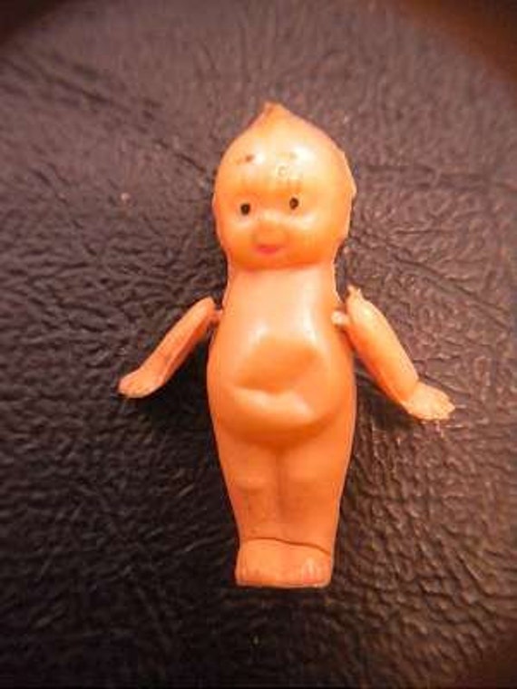 Vintage CELLULOID KEWPIE DOLL Figural Stick PIn by EstateJubilee