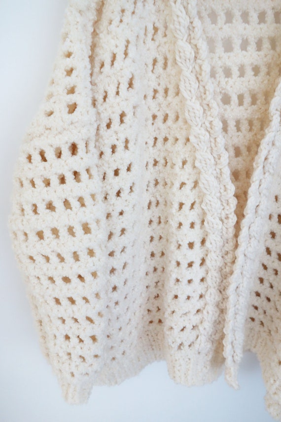 Items similar to White Crochet Sweater on Etsy