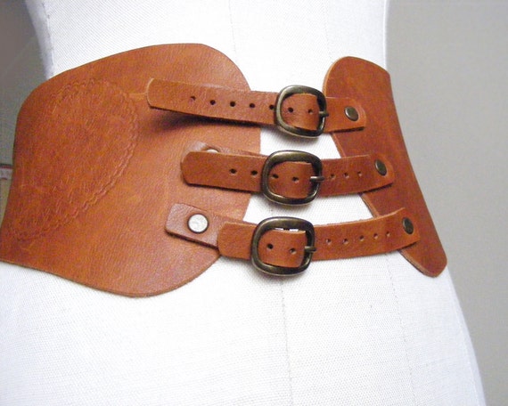 RESERVED Wide brown leather belt genuine leather women wide