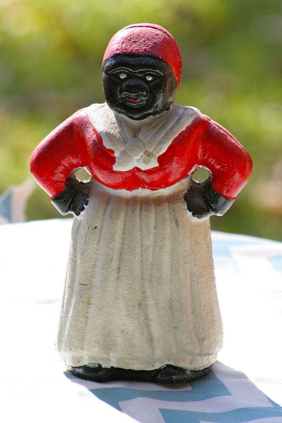 cast iron Aunt Jemima piggy bank