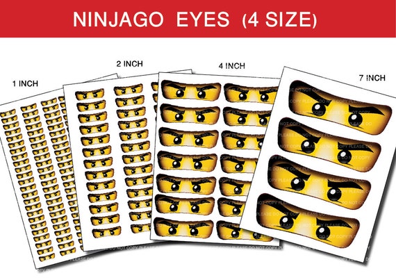 INSTANT DL Ninjago eyes for Balloon Stickers Lollipop by ...