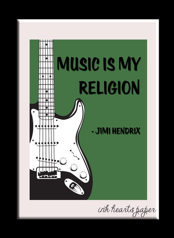 Items similar to DIY 8" x 10" PRINTABLE "Music Is My Religion" Jimi