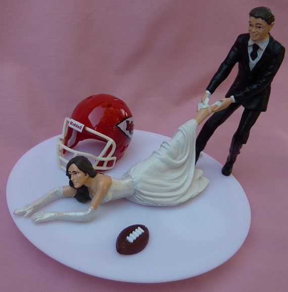 Wedding Cake Topper Kansas City Chiefs G Football Themed With