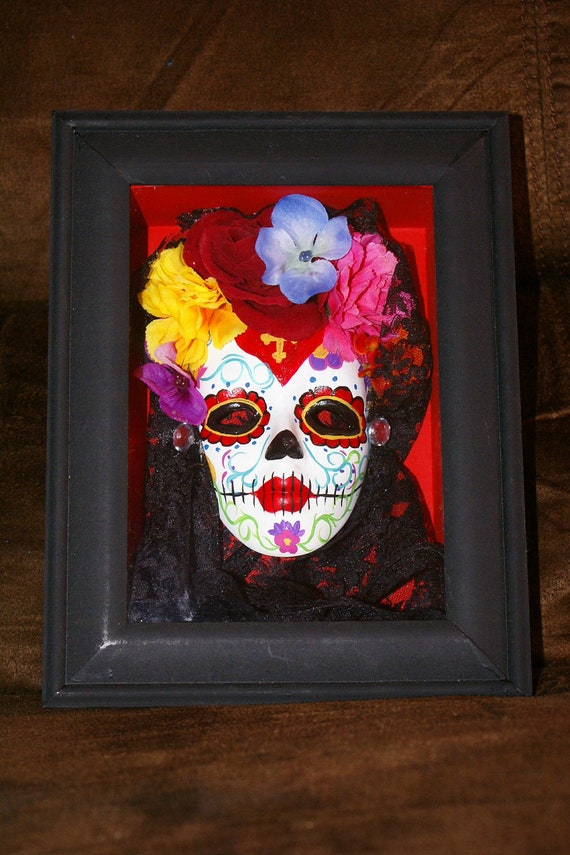 Day of the dead shadow box by Deadlycreations1 on Etsy