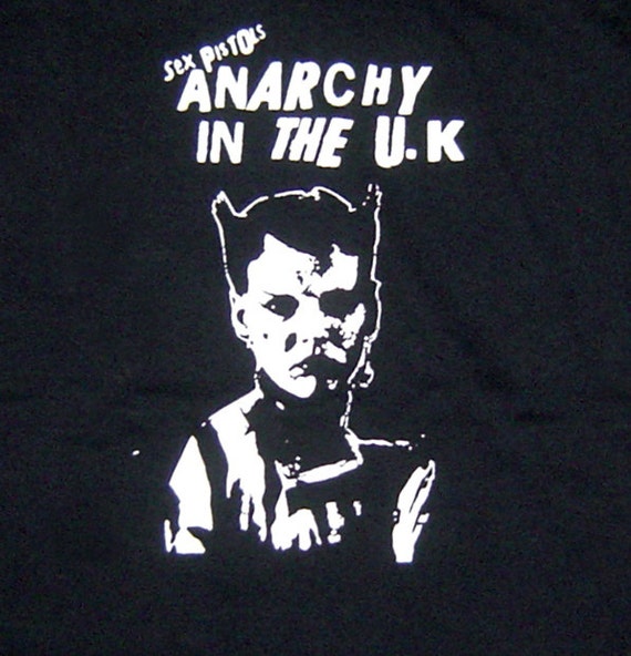 Sex Pistols band Anarchy in UK t-shirt S-3XL Black punk retro FAST SHIP