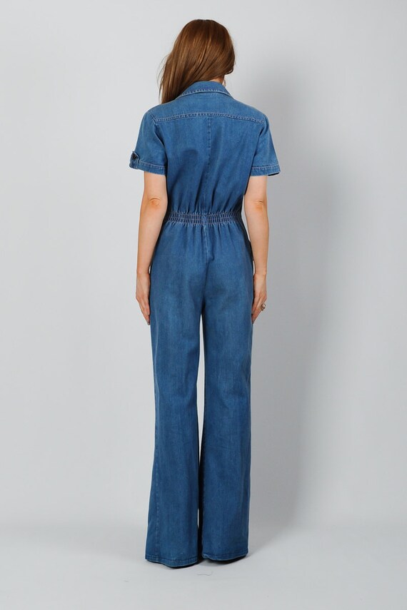 70s denim jumpsuit