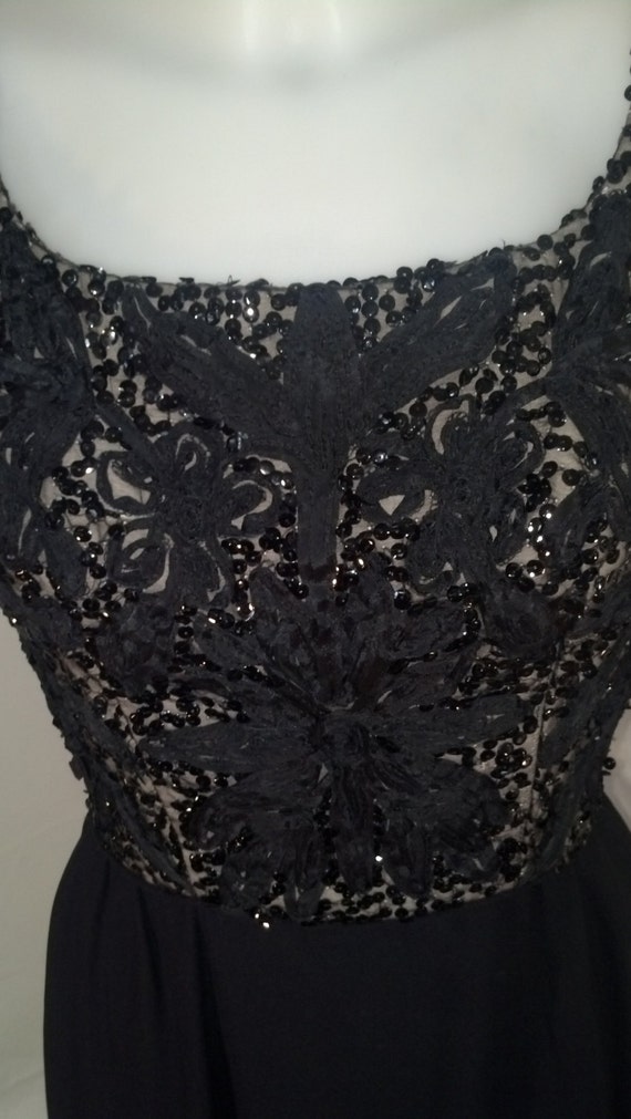 Vintage Mardi gras New York dress little black dress lace