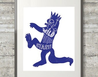 Where The Wild Things Are - Let the Wild Rumpus Start 8x10 Watercolor Nursery Printable