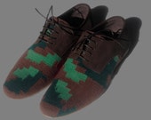 Men Kilim shoes. Authentic  & UNIQUE tetris shoes..Size 42 (Men US size 8.5).free shipping.