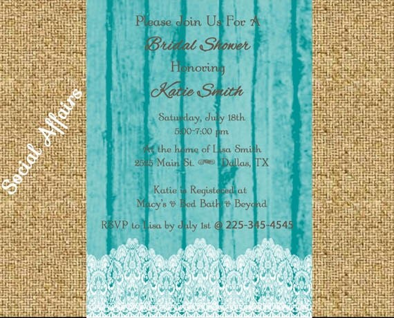 Vintage Bridal Shower Invitation - DIY Printable Invitation Il_570xn